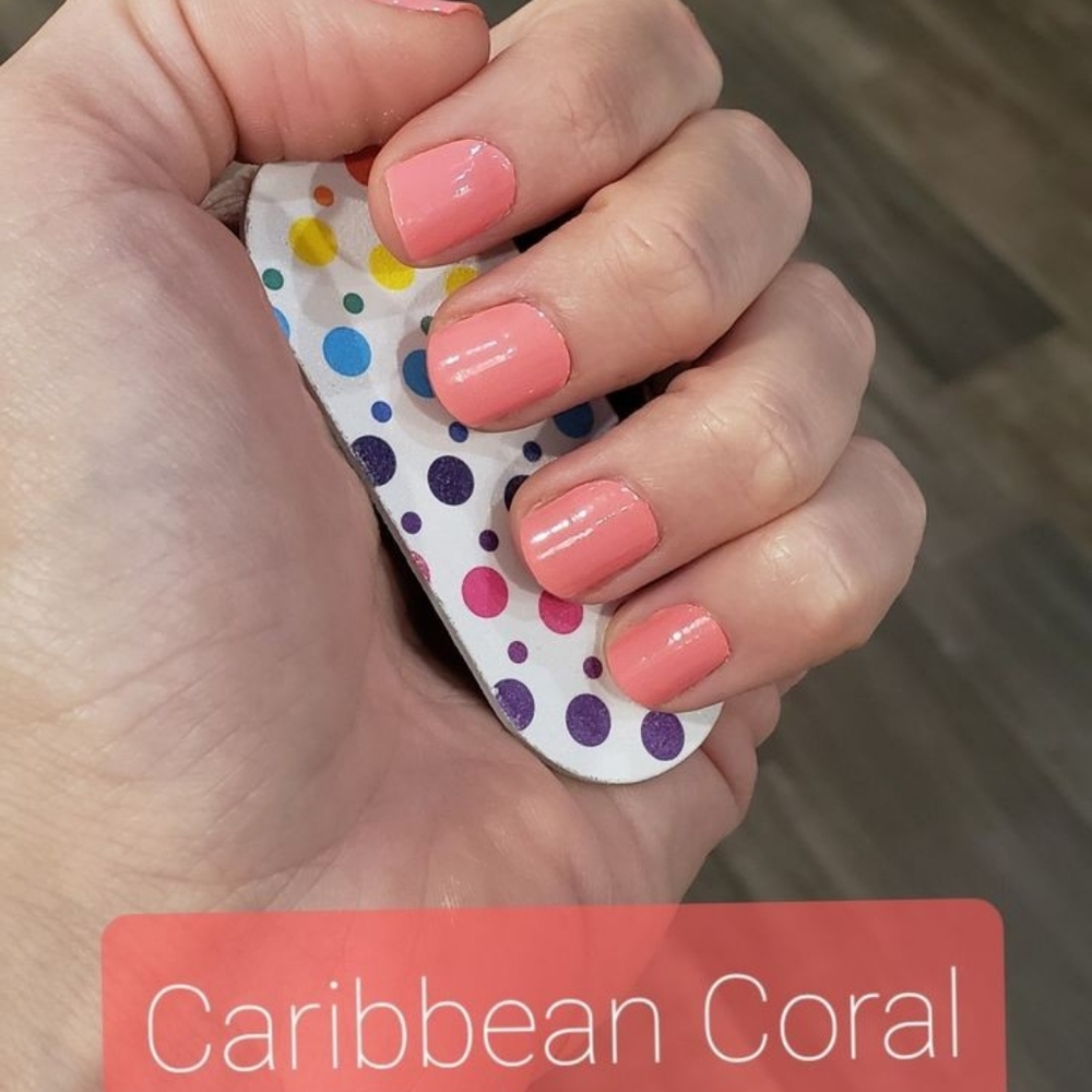 Color Street Nail Polish Strips in shade Caribbean Coral
